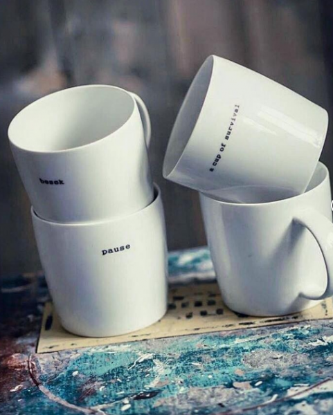 S&oslash;gne Home, kopp ".....but first coffee"