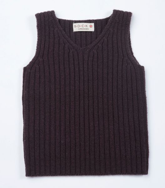 Bock Cph, Vest i 100% ull, brun