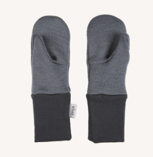 Kivat, dueblå votter i ull