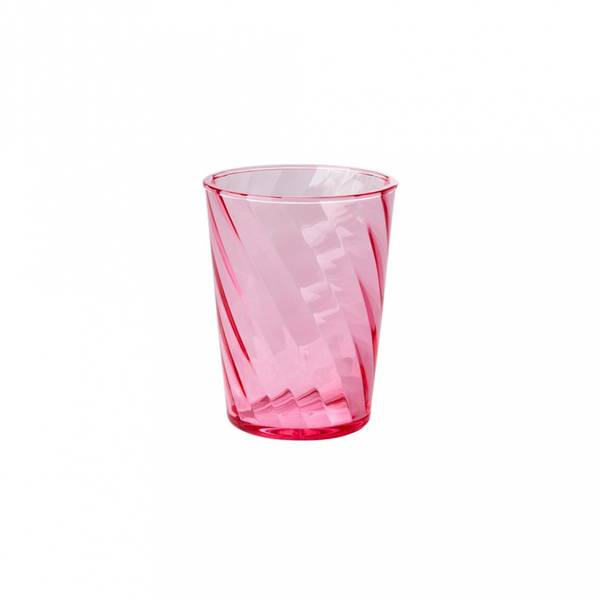 Rice, rosa glass i acryl, twisted swirl