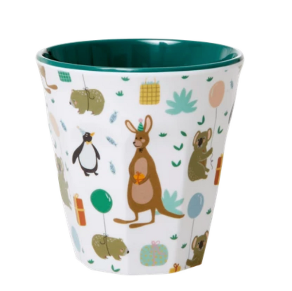 Rice, liten kopp i melamin, party animal green