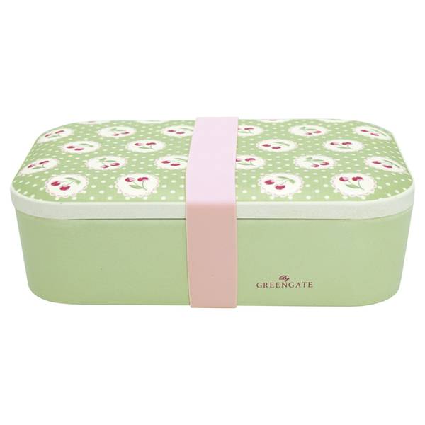 Greengate Lunch box Cherry berry pale green