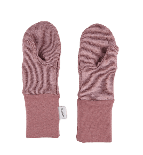 Kivat, gammelrosa votter i ull