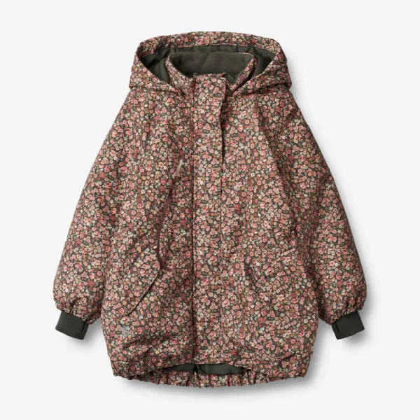 Wheat Tove tech vinterjakke raven wild flowers