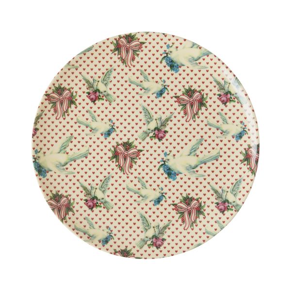 Rice, lunchtallerken dove print